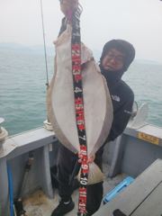 5월2일 89.5센티 광어조항 사진