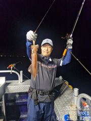 제주왔어호(9.77톤) 6월 25일 야간한치조황 사진