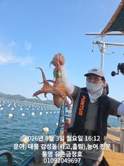 통영 금정호 오후문어 손맛 좋습니다 내일 오전 자리있습니다