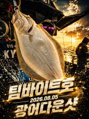 [팀바이트호] 8월5일 광어다운샷 100광오버 사진