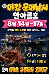한아름호 야간문어낚시 출조안내 사진