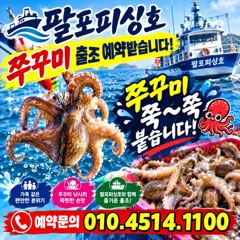 팔포피싱호 문어 조황입니다! 사진
