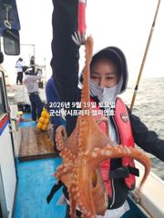19일, 군산문어, 무쟈게 나옵니다.......덩치급 문어들, 실시간~군산낚시프라자 챔피언호
