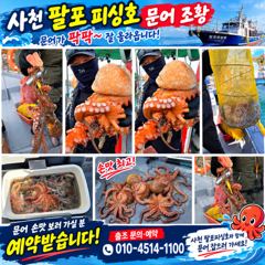 [사천] 삼천포 팔포피싱호 문어 출조 하실분 예약받습니다