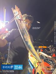 준내만갈치(텐빈. 텐야) 조황입니다.
