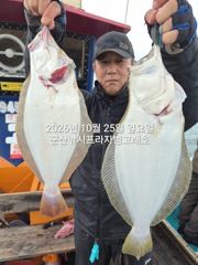 25일, 생미끼 "대광어"~개우럭~참돔,농어등, ~실시간~강한 손맛이 다르다~~군산낚시프라자 범고래호 사진
